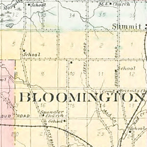 Vintage Map of Muscatine, Iowa 1899