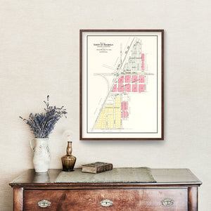Vintage Map of Nichols, Iowa 1899