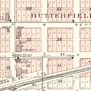 Vintage Map of Wilton, Iowa 1899