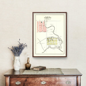 Vintage Map of Barryton, Michigan 1900