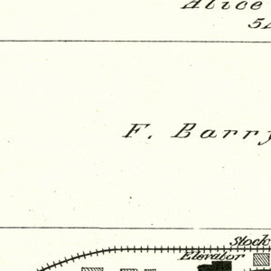 Vintage Map of Barryton, Michigan 1900