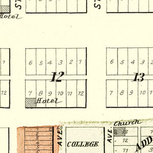 Vintage Map of Hartford, Kansas 1901