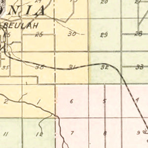 Vintage Map of Benzie County, Michigan 1901
