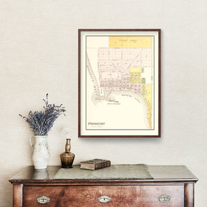 Vintage Map of Frankfort, Michigan 1901