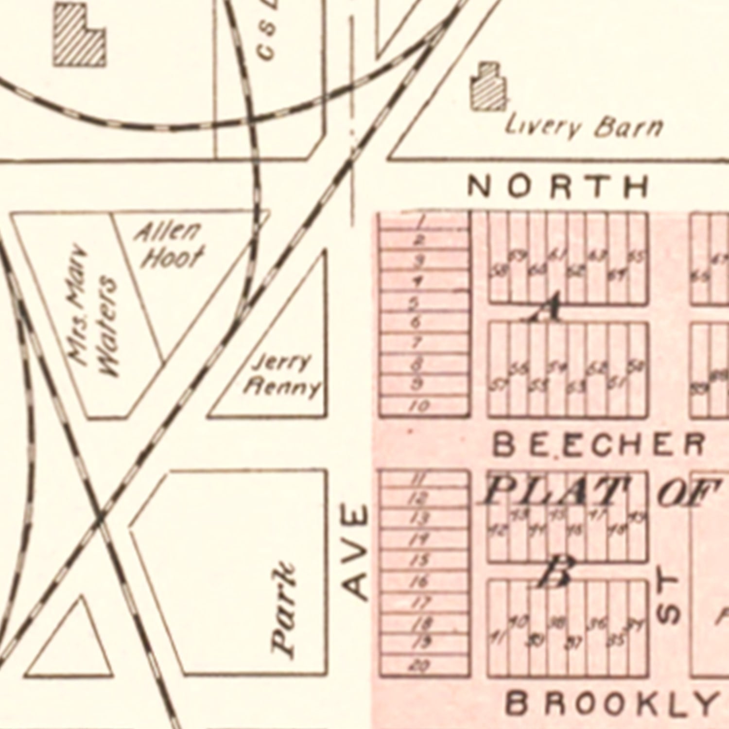 Vintage Map of Thompsonville, Michigan 1901