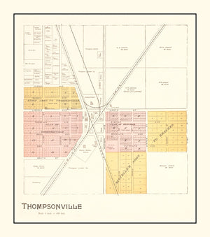 Vintage Map of Thompsonville, Michigan 1901