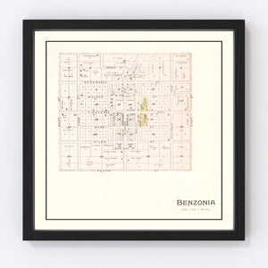Vintage Map of Benzonia, Michigan 1901