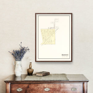 Vintage Map of Benden, Michigan 1901