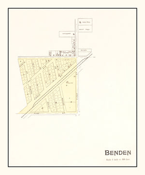 Vintage Map of Benden, Michigan 1901