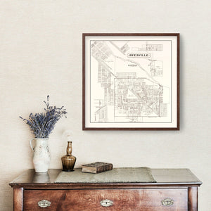Vintage Map of Byesville, Ohio 1902