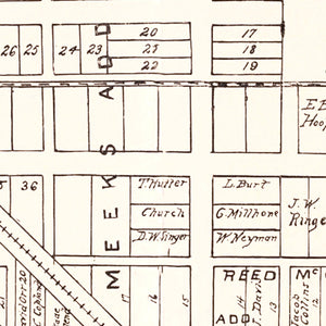 Vintage Map of Byesville, Ohio 1902