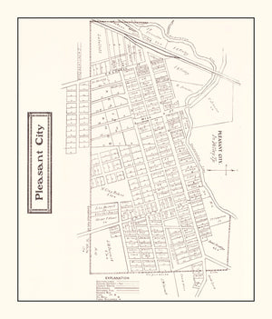 Vintage Map of Pleasant, Ohio 1902