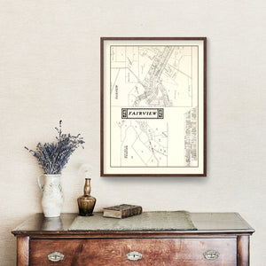 Vintage Map of Fairview, Ohio 1902