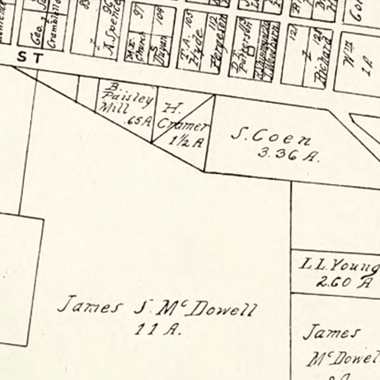 Vintage Map of Washington, Ohio 1902