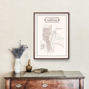 Vintage Map of Senecaville, Ohio 1902