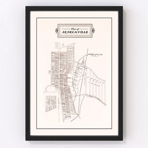 Vintage Map of Senecaville, Ohio 1902