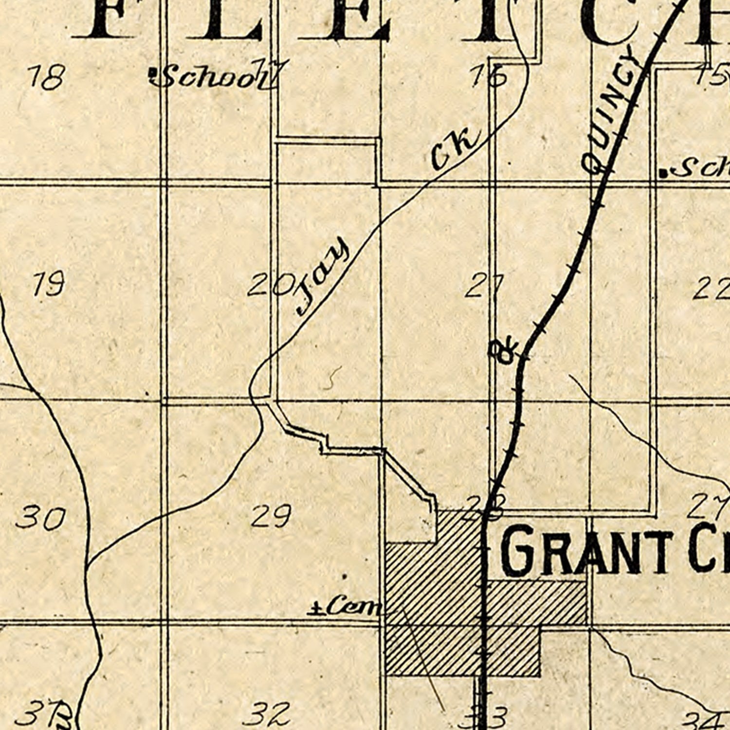 Vintage Map of Worth County, Missouri 1902