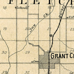 Vintage Map of Worth County, Missouri 1902