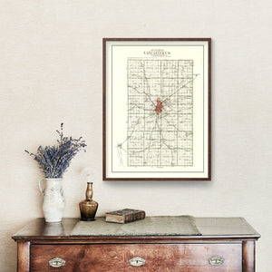 Vintage Map of Lancaster County, Nebraska 1903