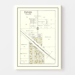 Vintage Map of Panama, Nebraska 1903