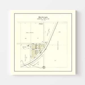 Vintage Map of Denton, Nebraska 1903
