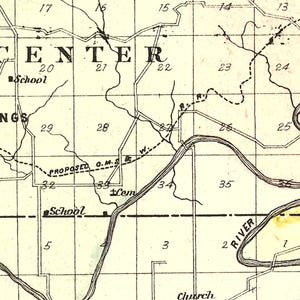 Vintage Map of Saint Clair County, Missouri 1903