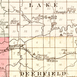 Vintage Map of Vernon County, Missouri 1903
