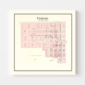 Vintage Map of Virgil, Missouri 1903