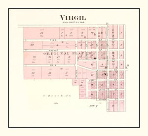 Vintage Map of Virgil, Missouri 1903