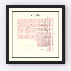 Vintage Map of Virgil, Missouri 1903