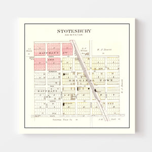 Vintage Map of Stotesbury, Missouri 1903