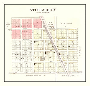 Vintage Map of Stotesbury, Missouri 1903
