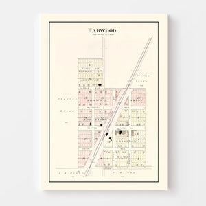 Vintage Map of Harwood, Missouri 1903