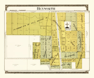 Vintage Map of Plano, Illinois 1903