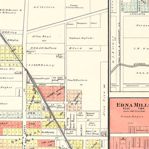 Vintage Map of Rossville, Indiana 1903