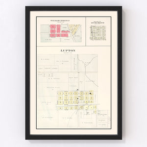 Vintage Map of South Branch, Michigan 1903