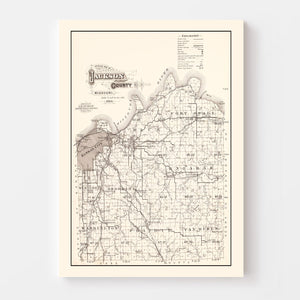 Vintage Map of Jackson County, Missouri 1904