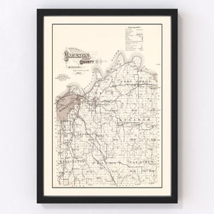 Vintage Map of Jackson County, Missouri 1904