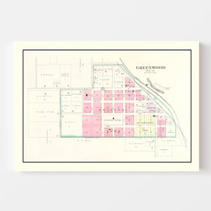 Vintage Map of Greenwood, Missouri 1904