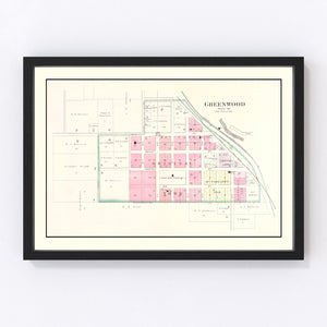 Vintage Map of Greenwood, Missouri 1904