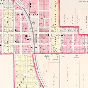 Vintage Map of Blue Springs, Missouri 1904