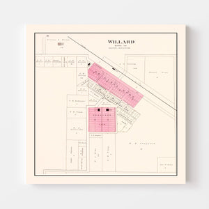 Vintage Map of Willard, Missouri 1904