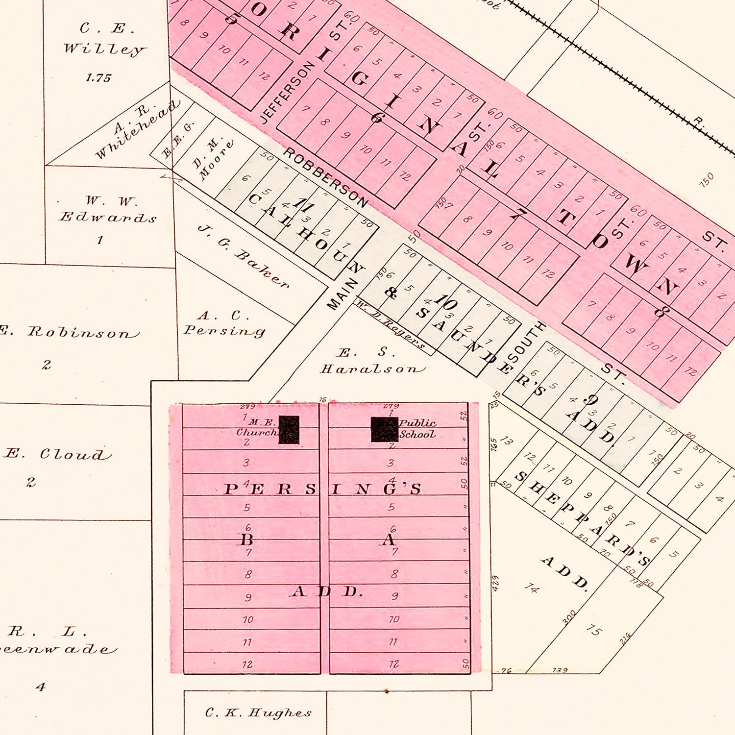 Vintage Map of Willard, Missouri 1904