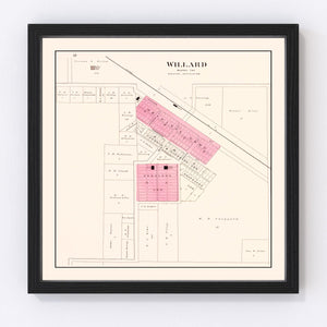 Vintage Map of Willard, Missouri 1904
