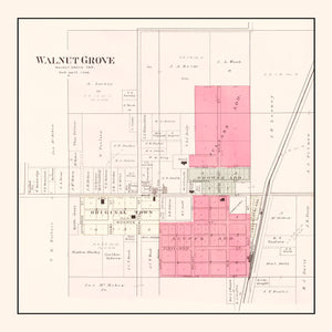 Vintage Map of Walnut Grove, Missouri 1904