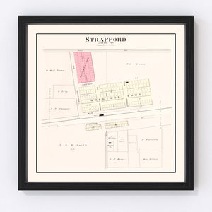 Vintage Map of Strafford, Missouri 1904