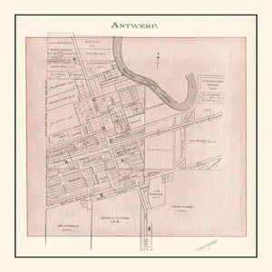 Vintage Map of Antwerp, Ohio 1905