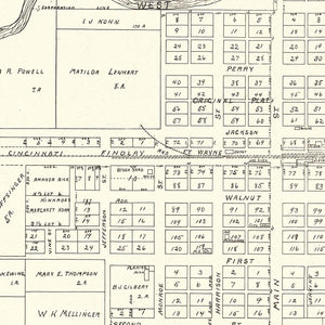 Vintage Map of Grover Hill, Ohio 1905