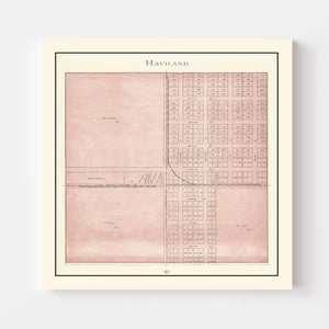 Vintage Map of Haviland, Ohio 1905