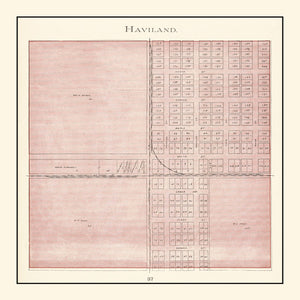 Vintage Map of Haviland, Ohio 1905